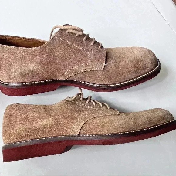Alan Payne Buck Suede Lace Up Oxfords Dress Shoes Mens 10 Lace Up Brazil Made‎